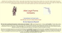 Desktop Screenshot of ablelegalforms.com